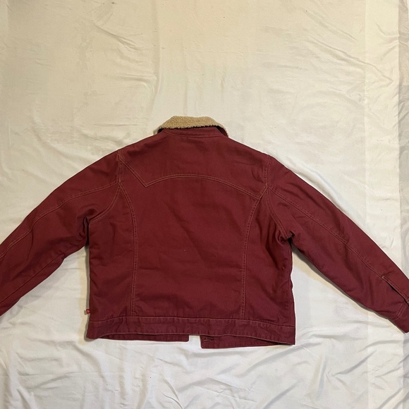Dickies Red Denim Sherpa Jacket - Picture 4 of 4